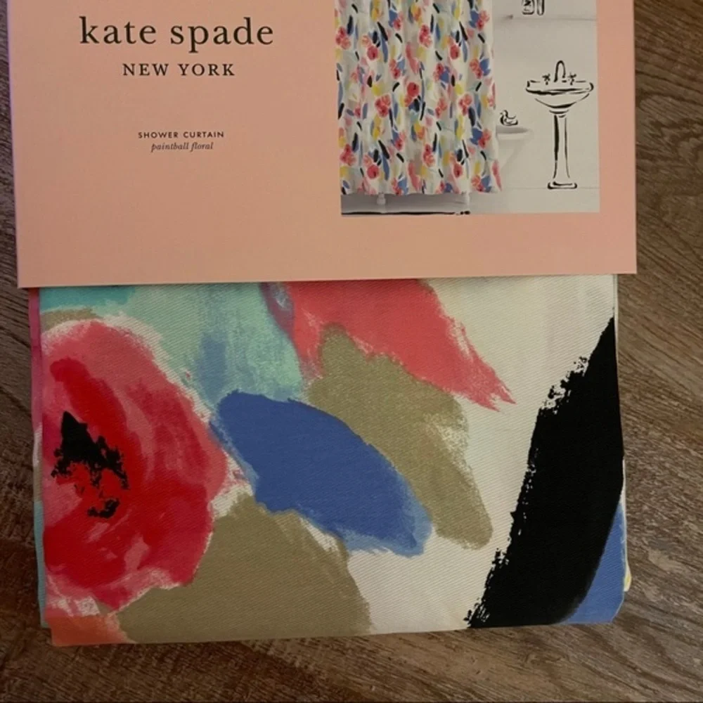 Kate Spade Paintball Floral Shower Curtain